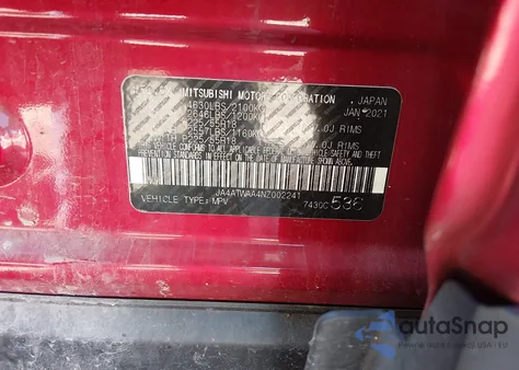 2022 Mitsubishi Eclipse Cross Se S-Awc/Se Special Edition S-Awc/Sel S-Awc/Sel Special Edition S-Awc из США, поврежденный, VIN JA4ATWAA4NZ002241